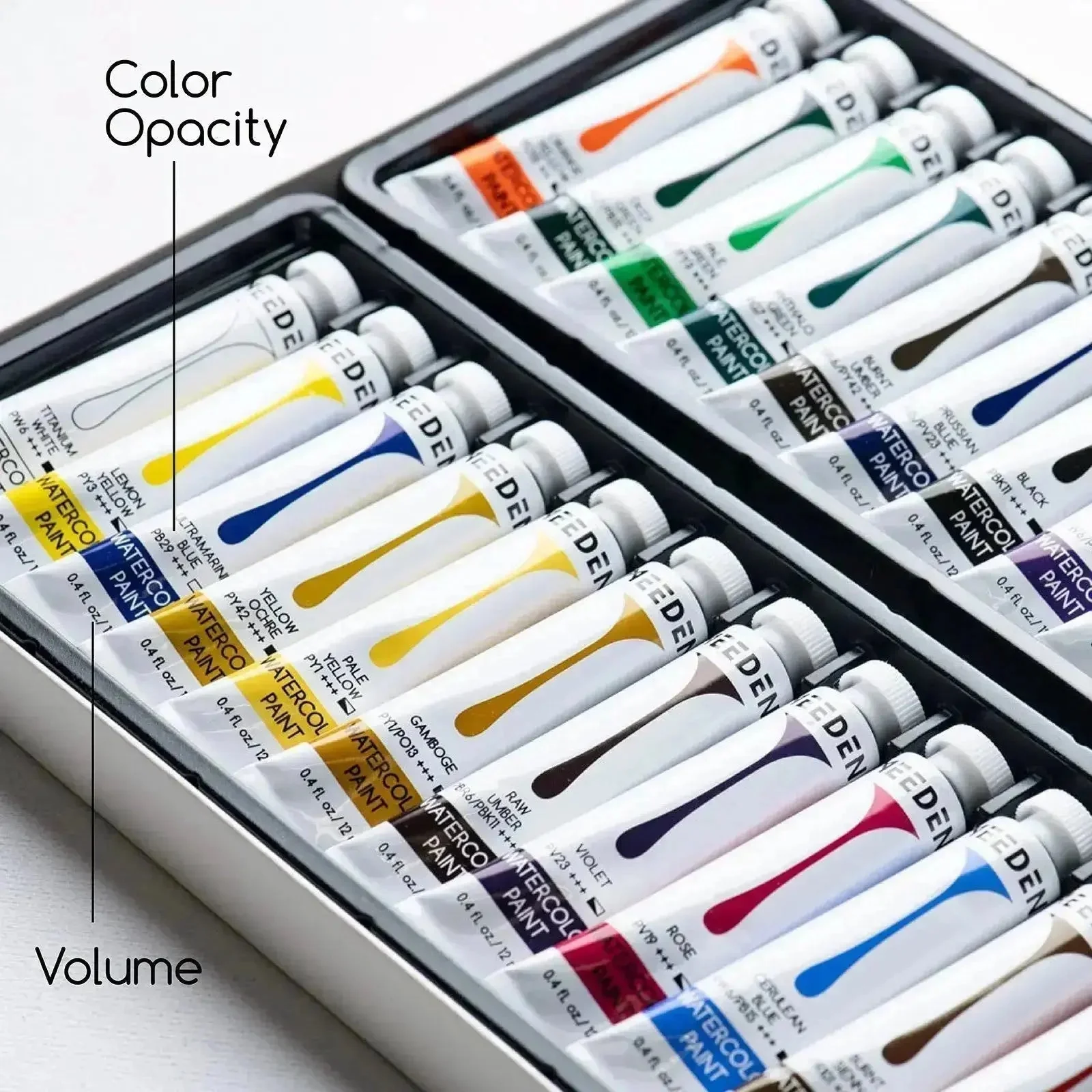MEEDEN Watercolor Paint Set, 24 Tubes, 12ml / 0.41 oz - Image 3