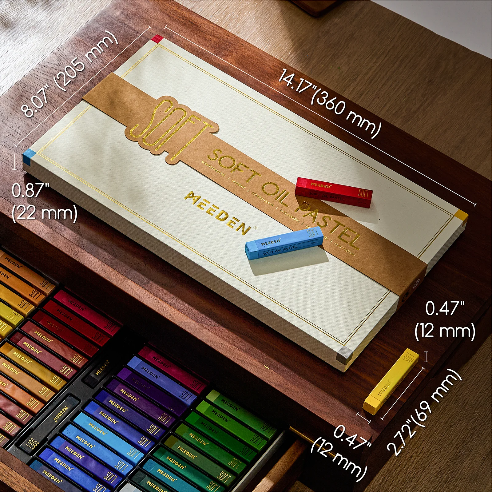 MEEDEN 48-Color Artist Soft Oil Pastel - Image 3
