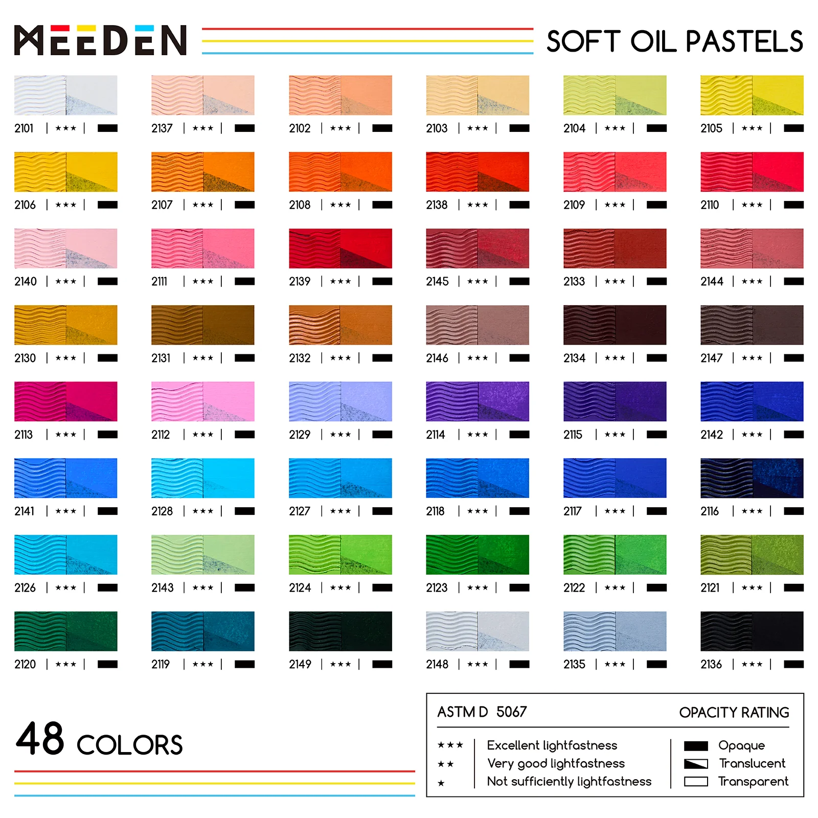 MEEDEN 48-Color Artist Soft Oil Pastel - Image 9