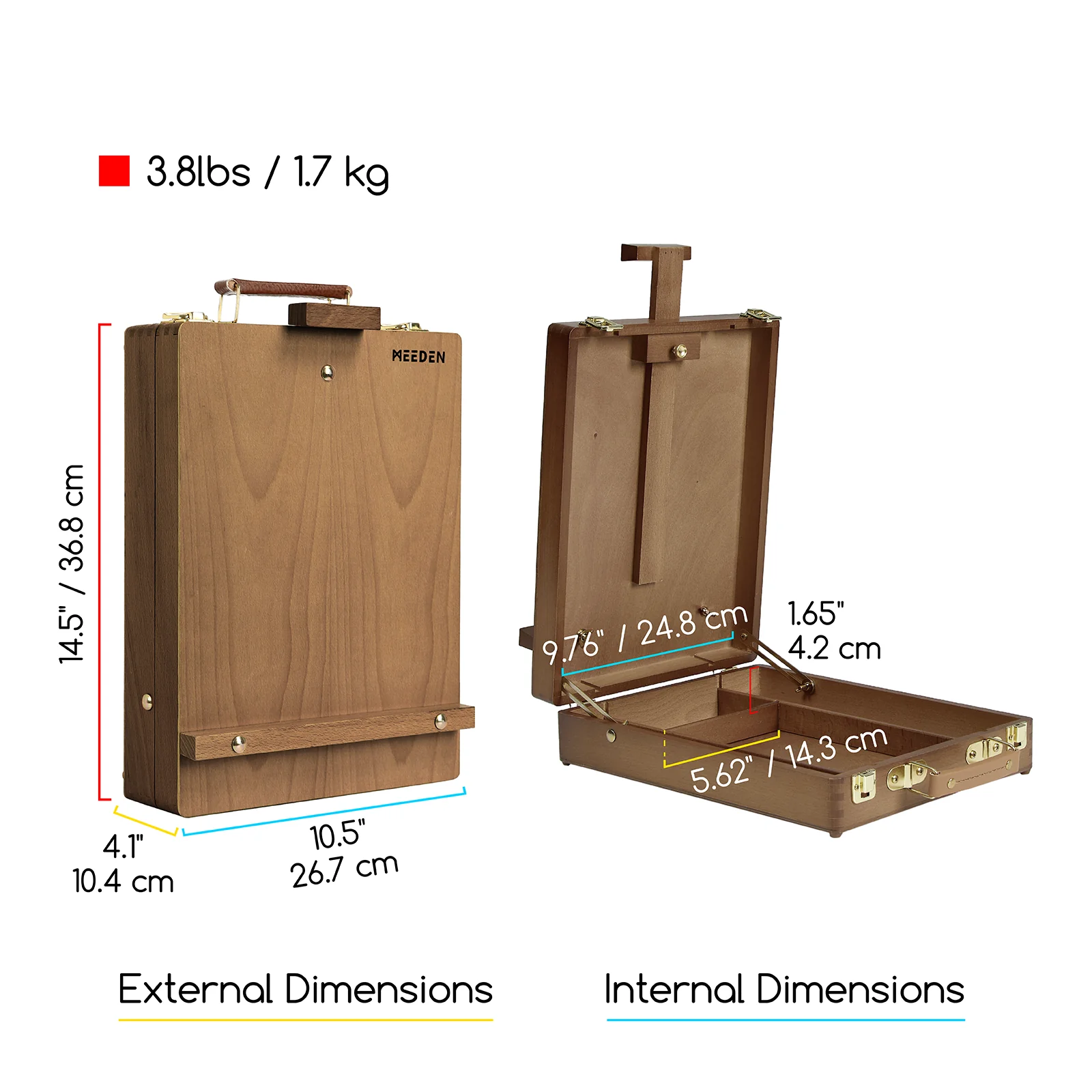 MEEDEN Adjustable Desktop Easel-Walnut - Image 2