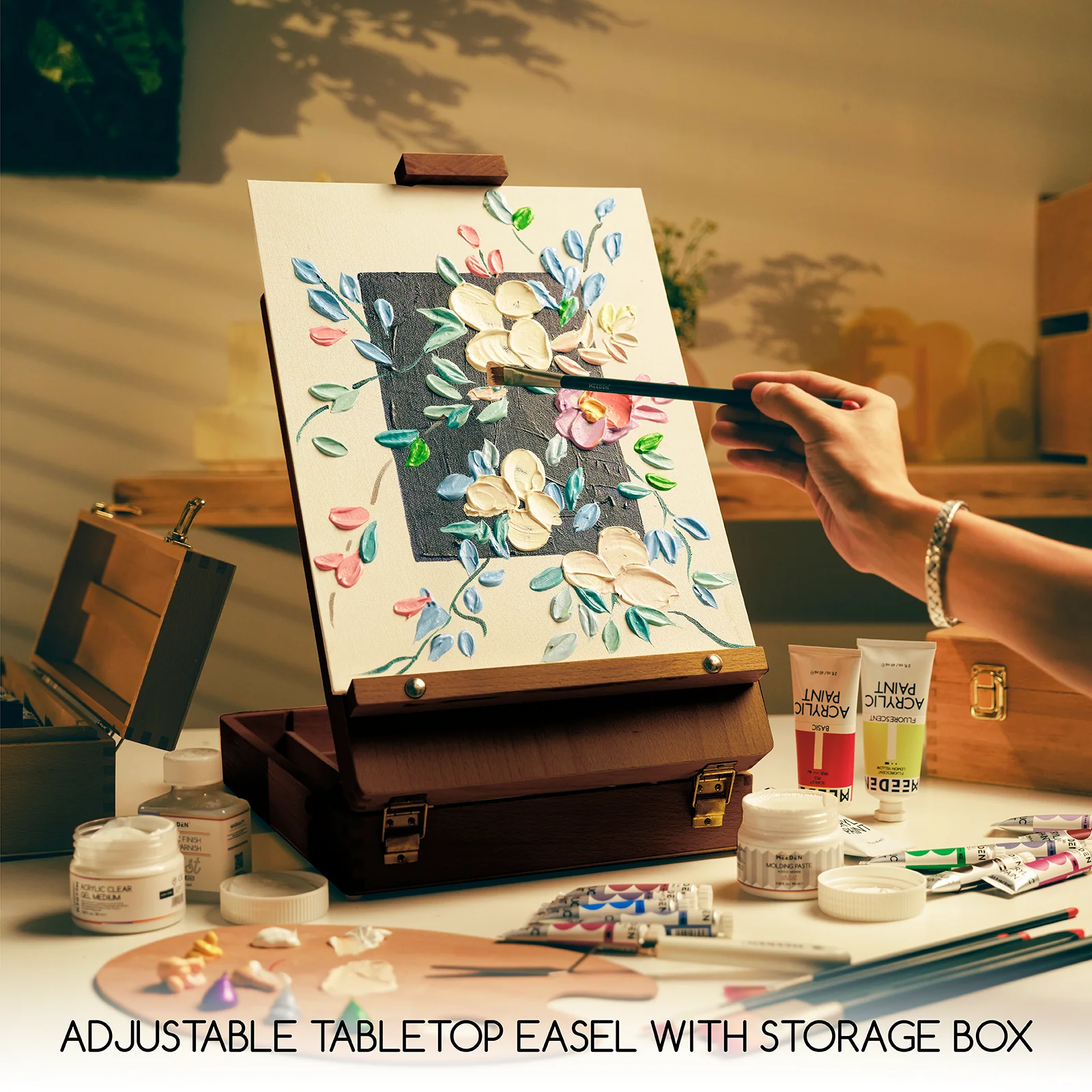 MEEDEN Adjustable Desktop Easel-Walnut - Image 7