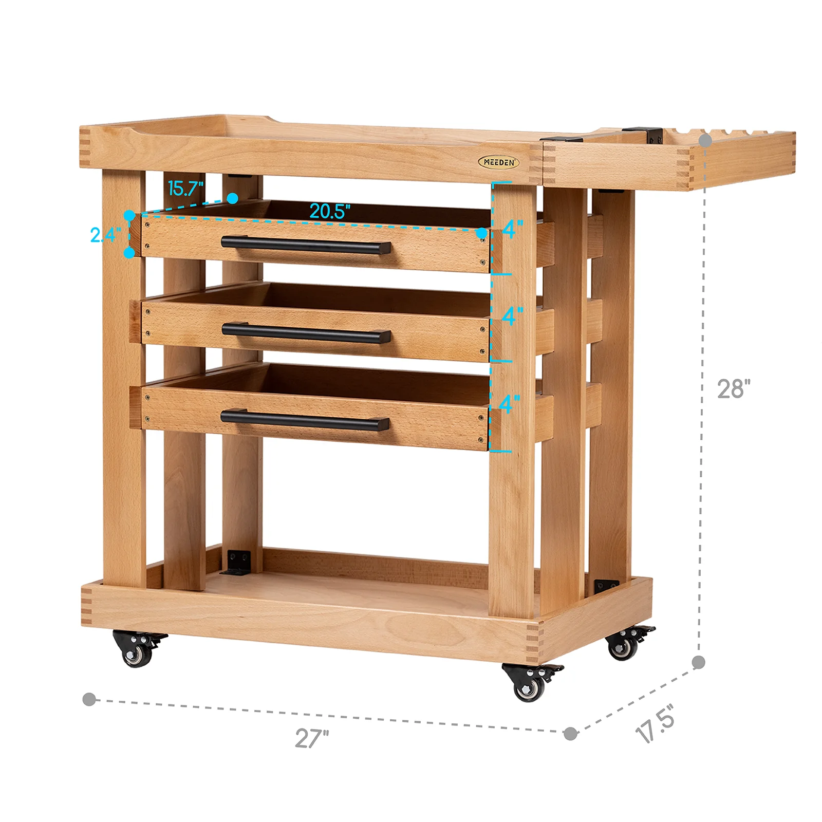 MEEDEN Deluxe Artist Supplies Storage Cart, 5-Tier Taboret-W13H - Image 9