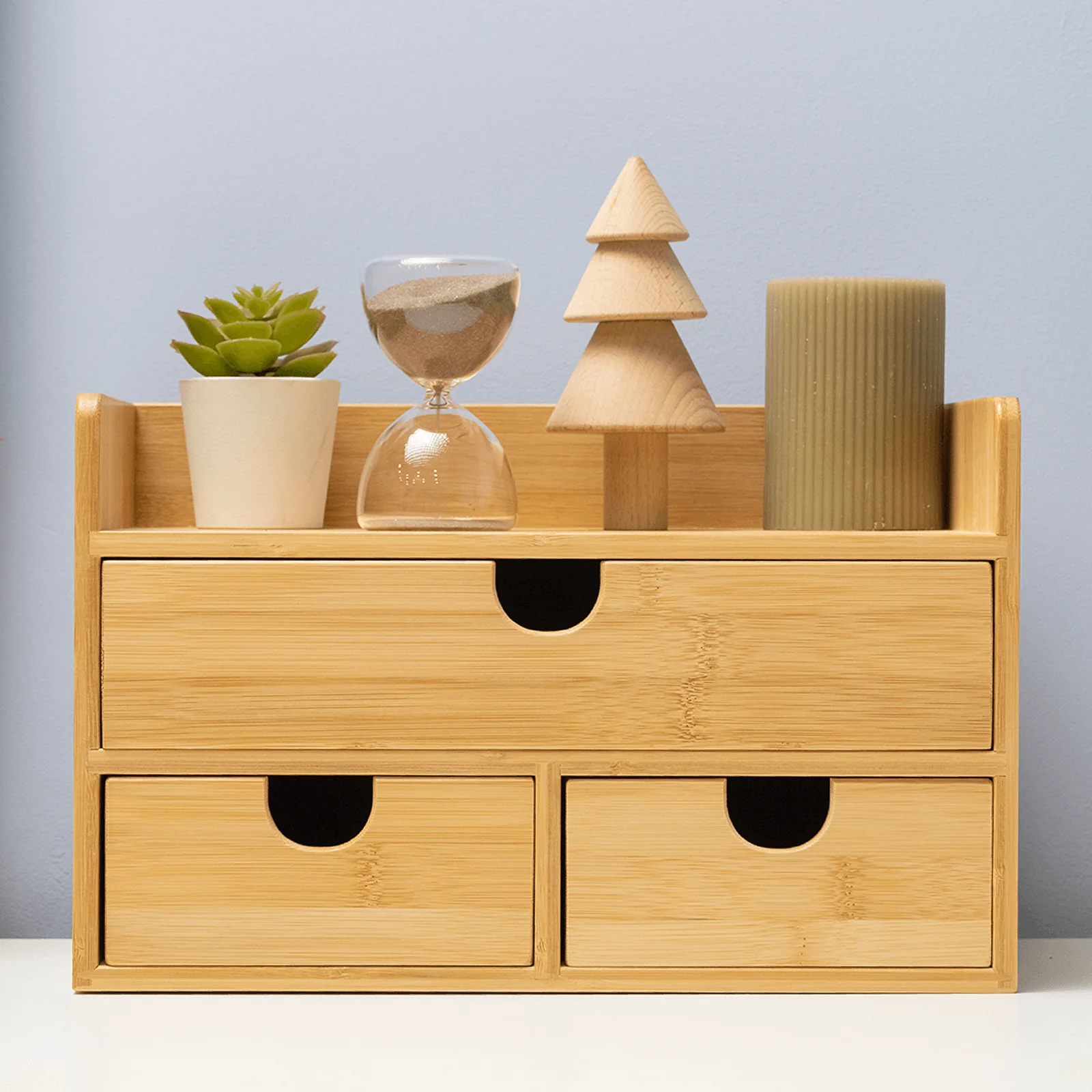 MEEDEN Bamboo Desk Organizer with Drawers - Image 11