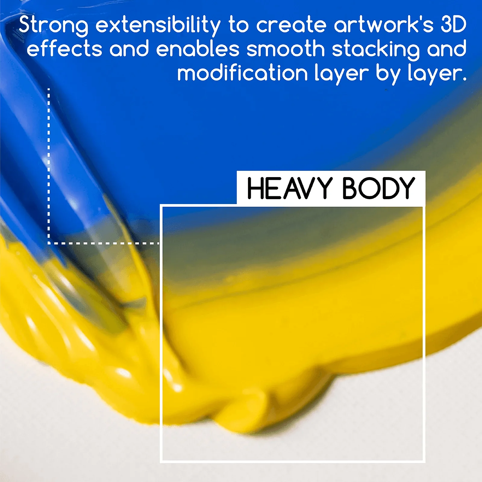 MEEDEN Heavy Body Acrylic Paint 6 Basic Colors, 60ml - Image 4