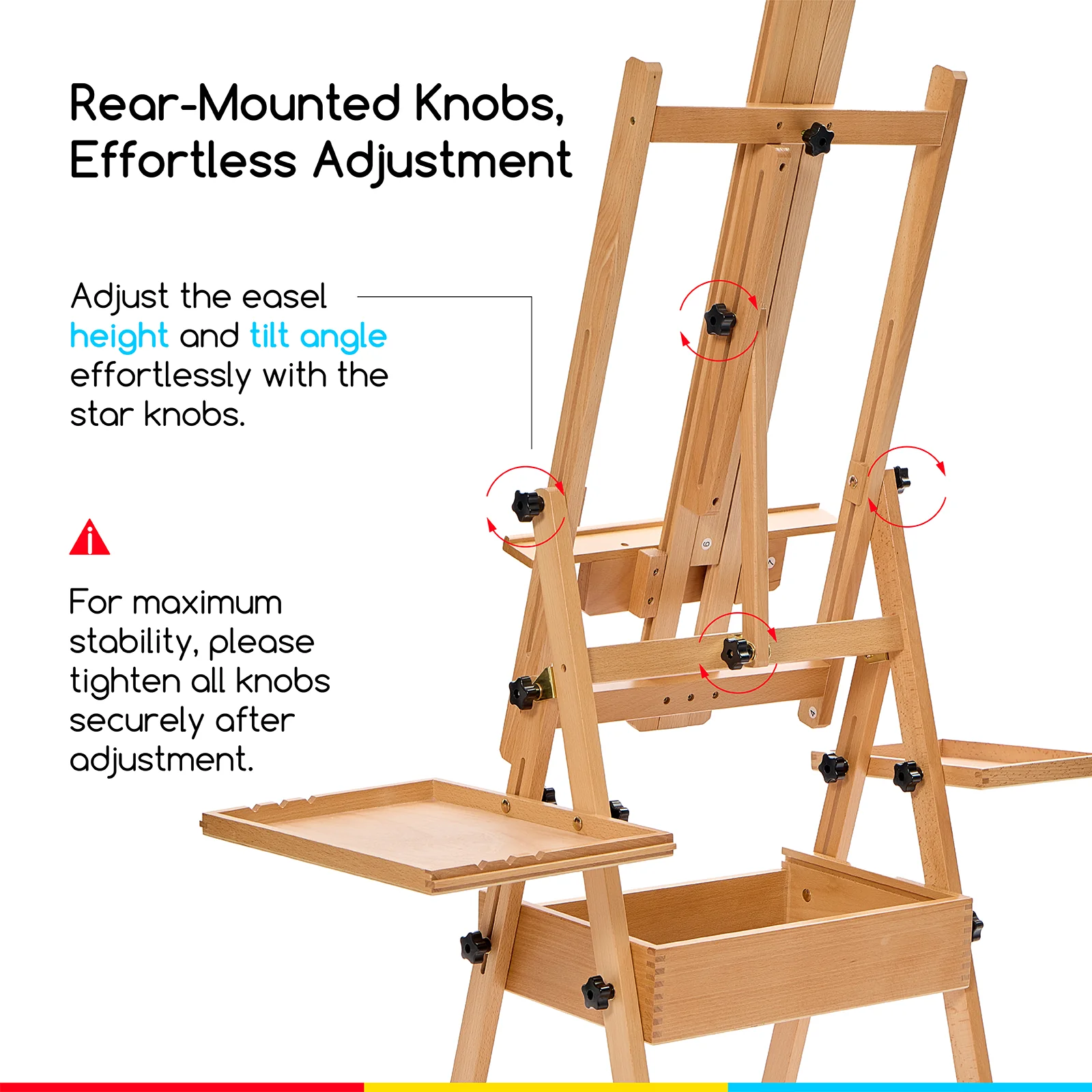 MEEDEN Painting Easel with Storage - Image 6