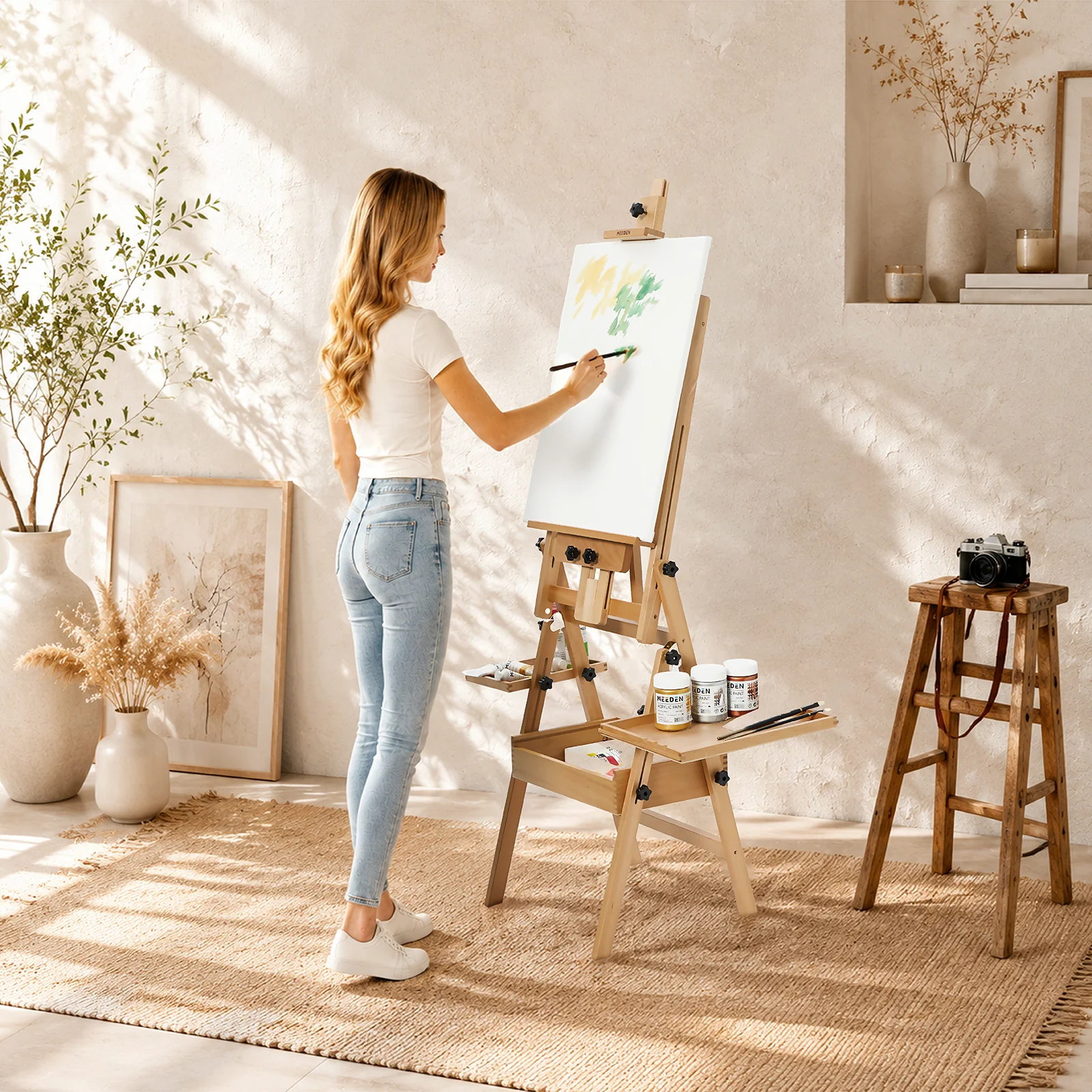 MEEDEN Painting Easel with Storage - Image 8