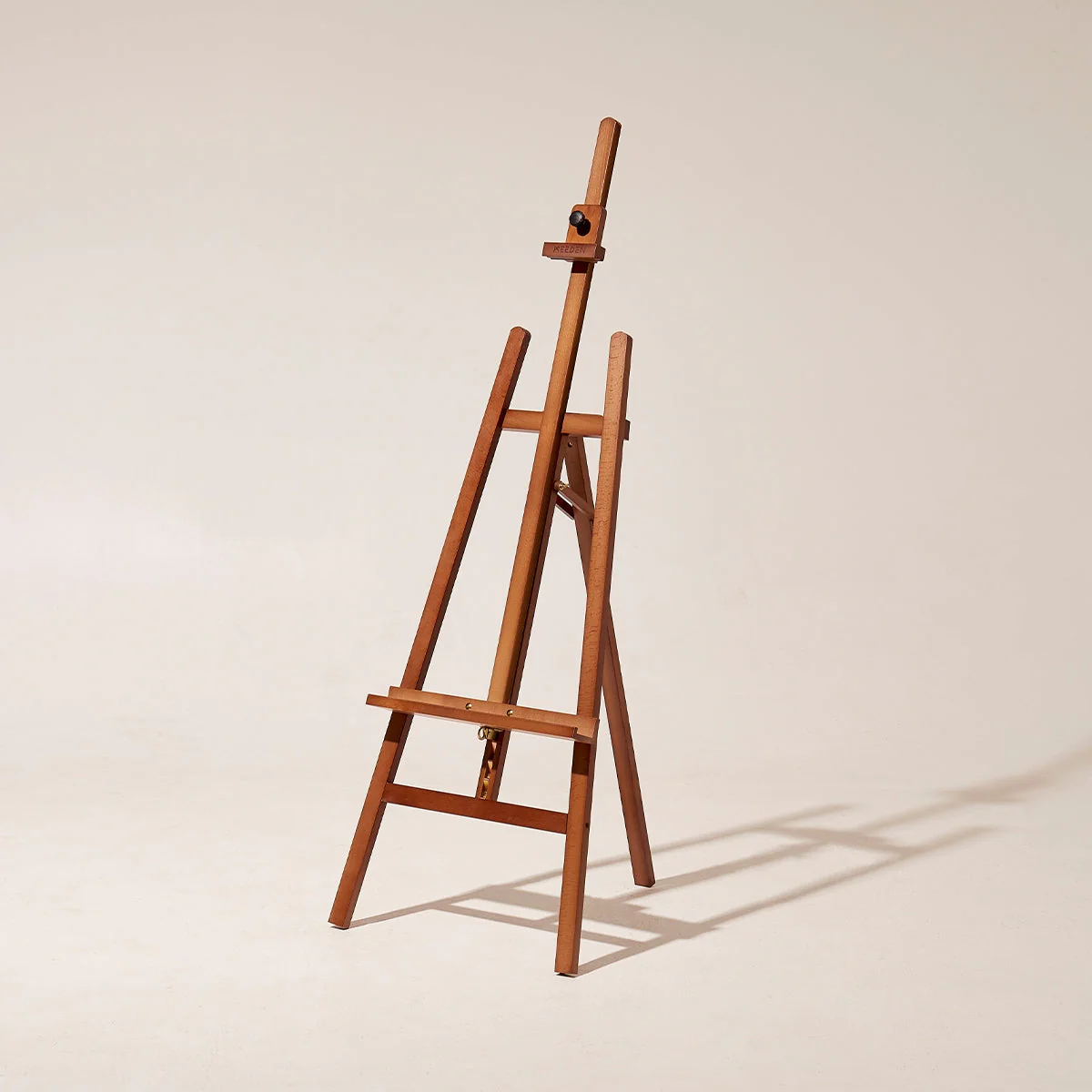 MEEDEN Solid Adjustable A-Frame Painting Beechwood Art Easel-Walnut-W01D