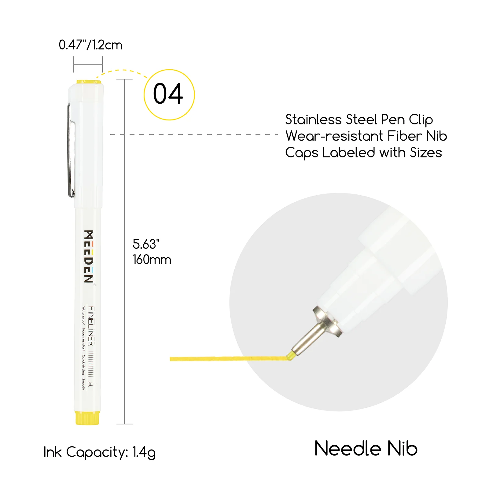 MEEDEN Micro Fineliner Drawing Pens: 12-Color Fine Liner Pen Set, 0.4mm - Image 2