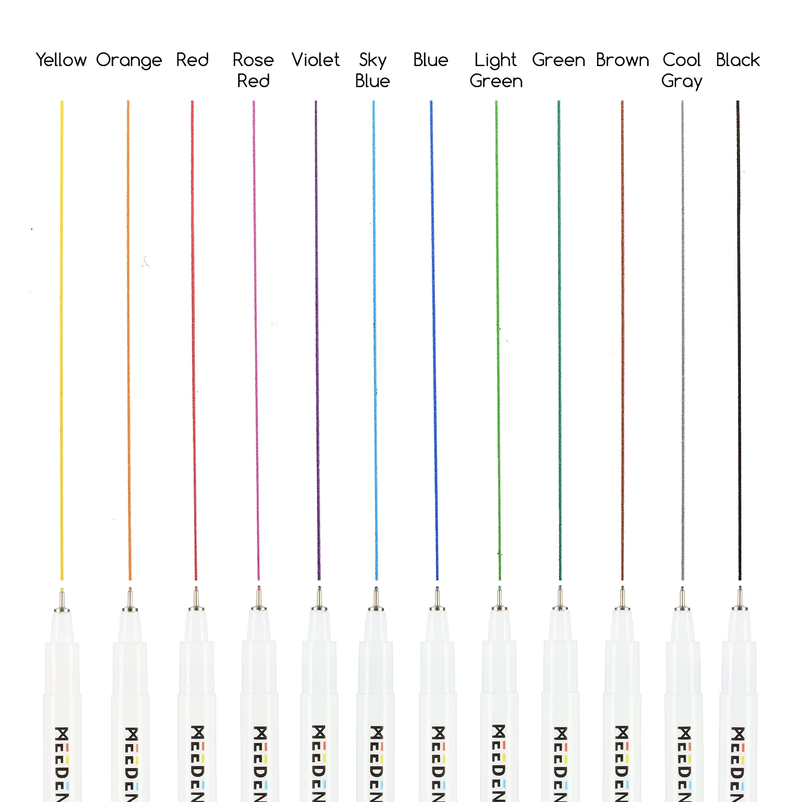 MEEDEN Micro Fineliner Drawing Pens: 12-Color Fine Liner Pen Set, 0.4mm - Image 3