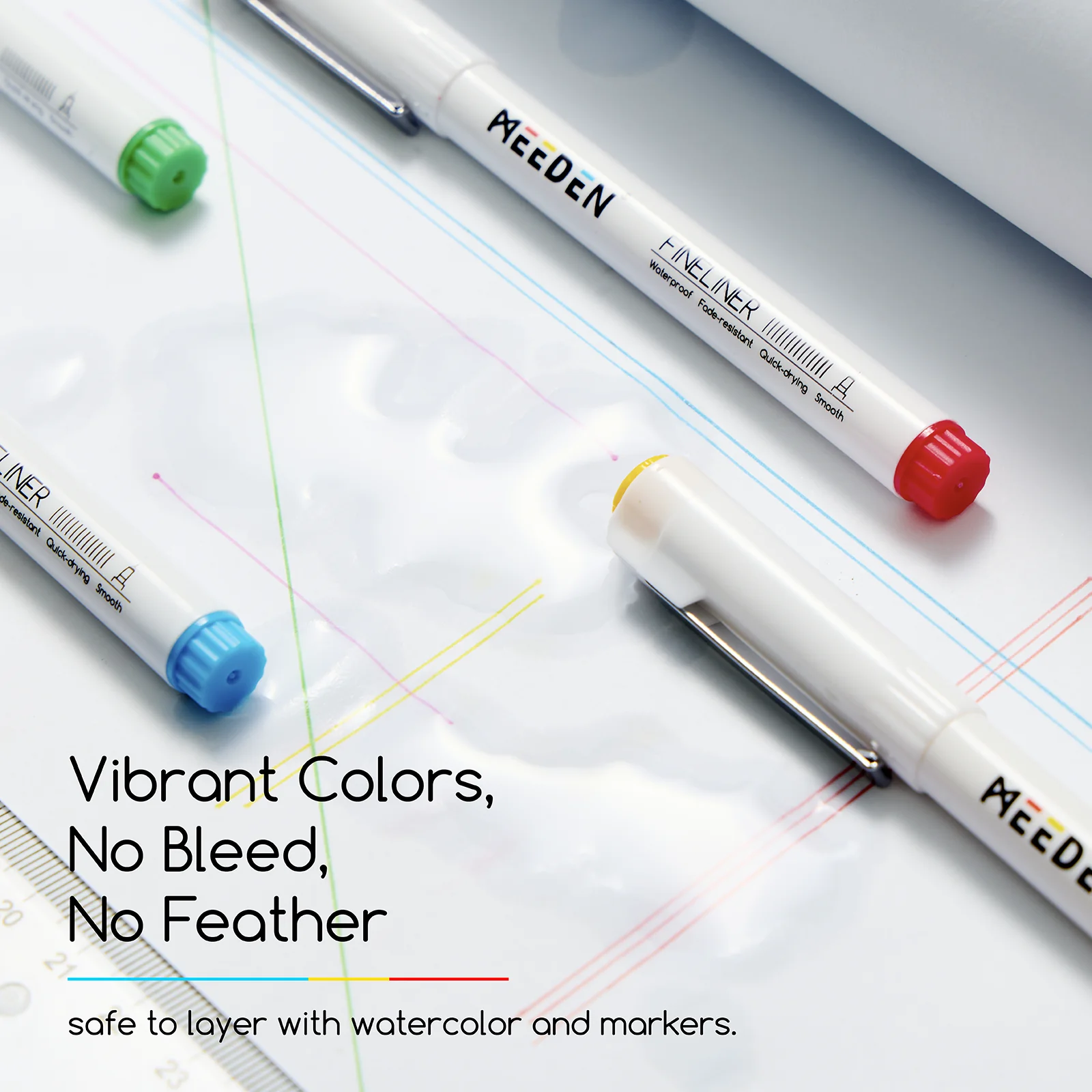 MEEDEN Micro Fineliner Drawing Pens: 12-Color Fine Liner Pen Set, 0.4mm - Image 6