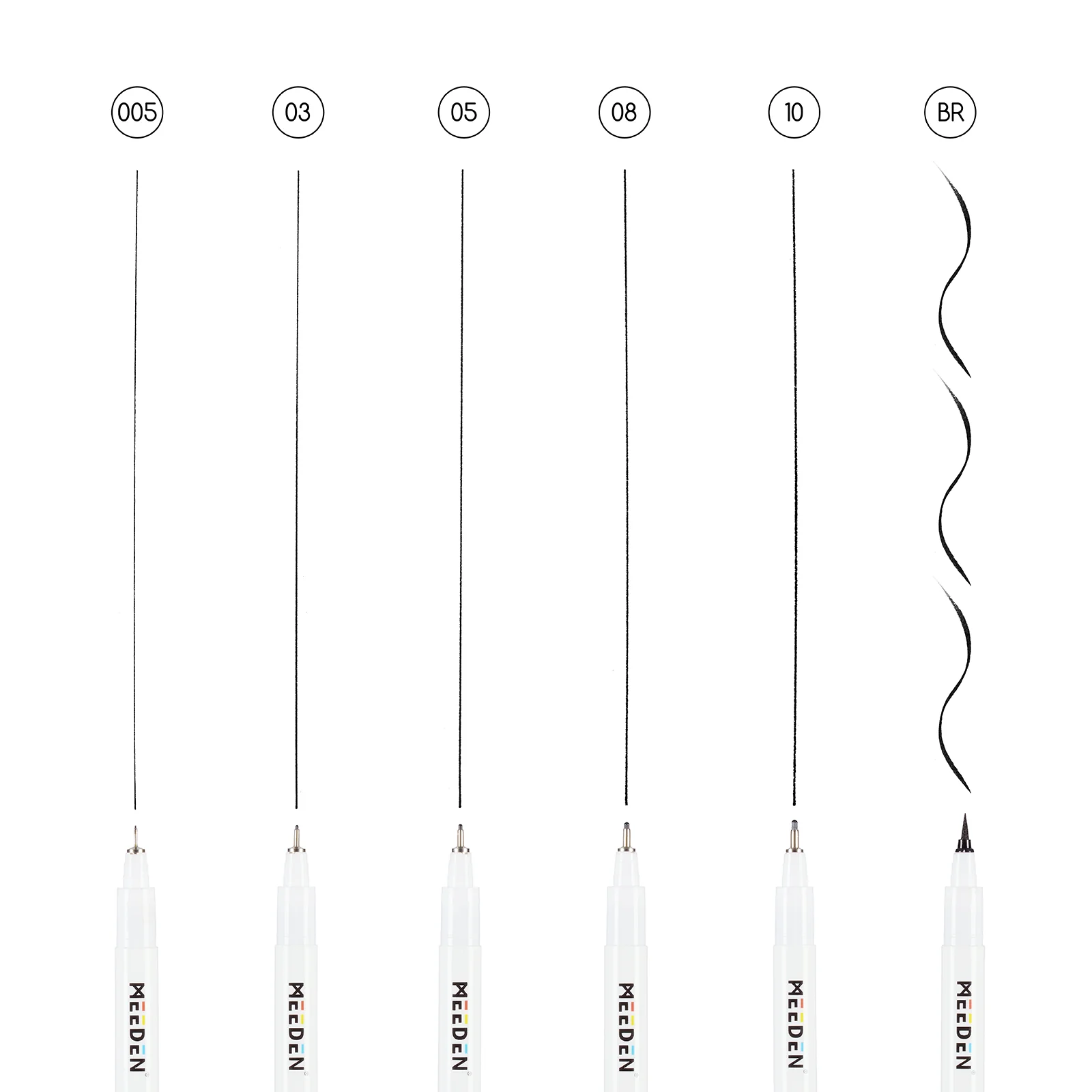 MEEDEN Micro Fineliner Drawing Pens: 6-Size Fine Liner Pen Set - Image 3