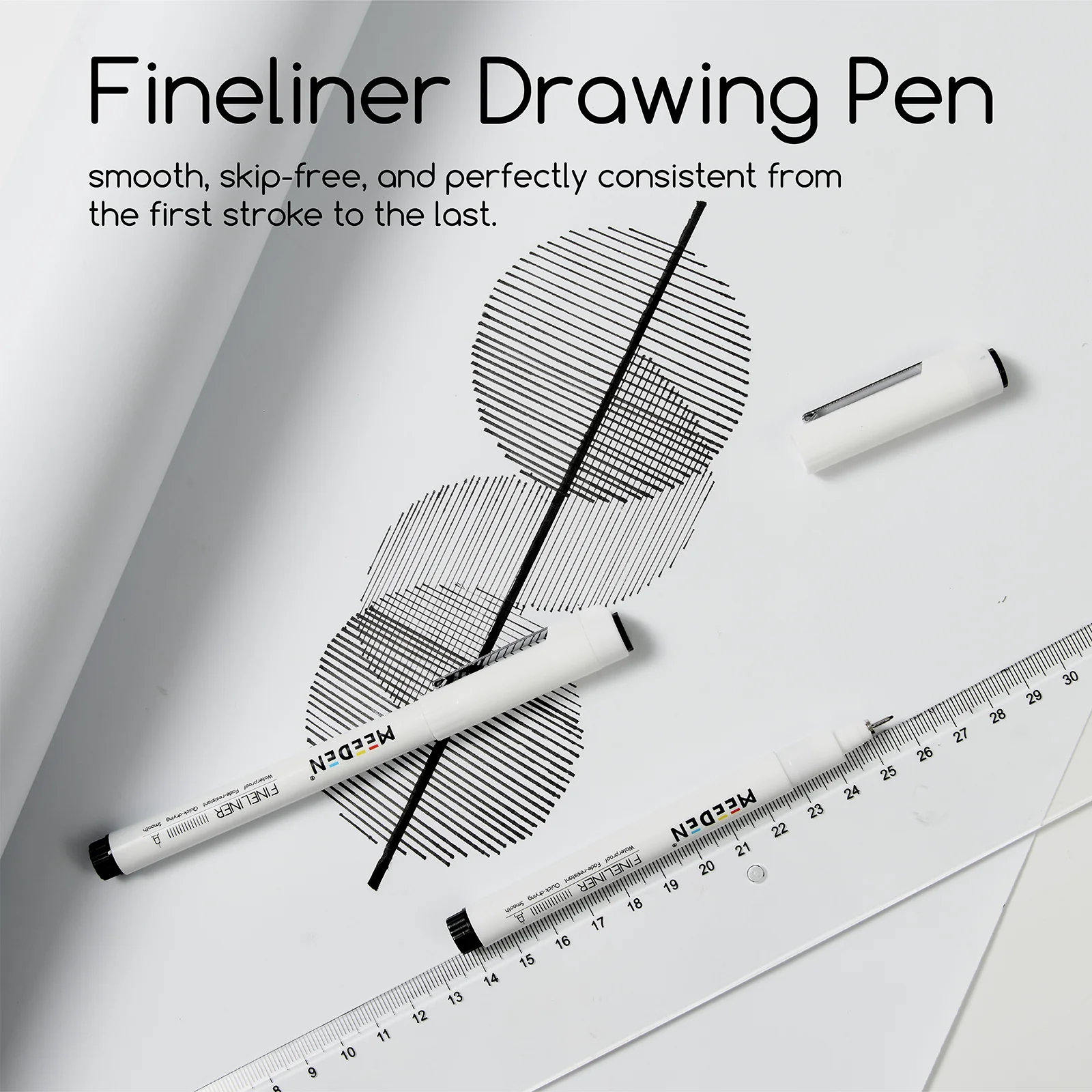 MEEDEN Micro Fineliner Drawing Pens: Fine Liner Pen 6 Pack, 0.6mm - Image 3