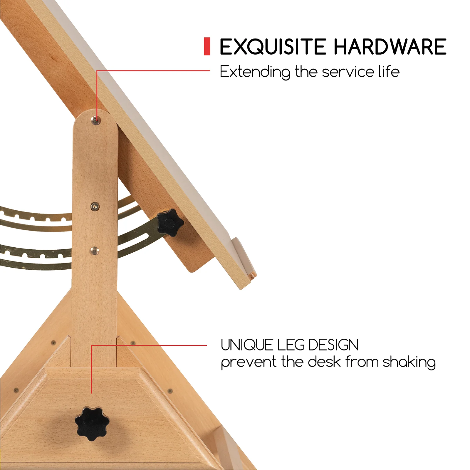 MEEDEN Adjustable Wooden Drafting Table, Natural-XSZ-2 - Image 7