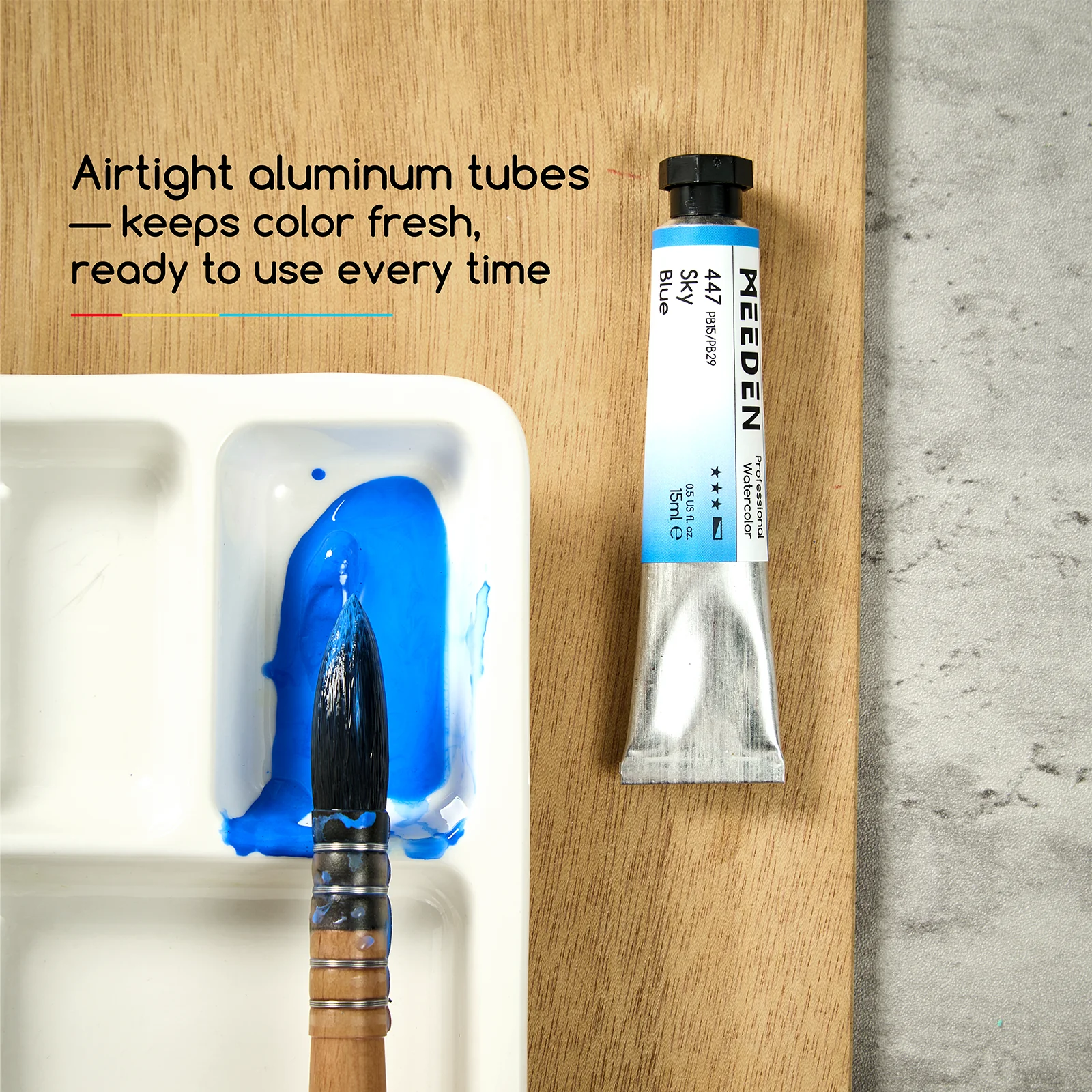 MEEDEN Professional Artist Watercolor Paint 20 Colors, 15ml - Image 8