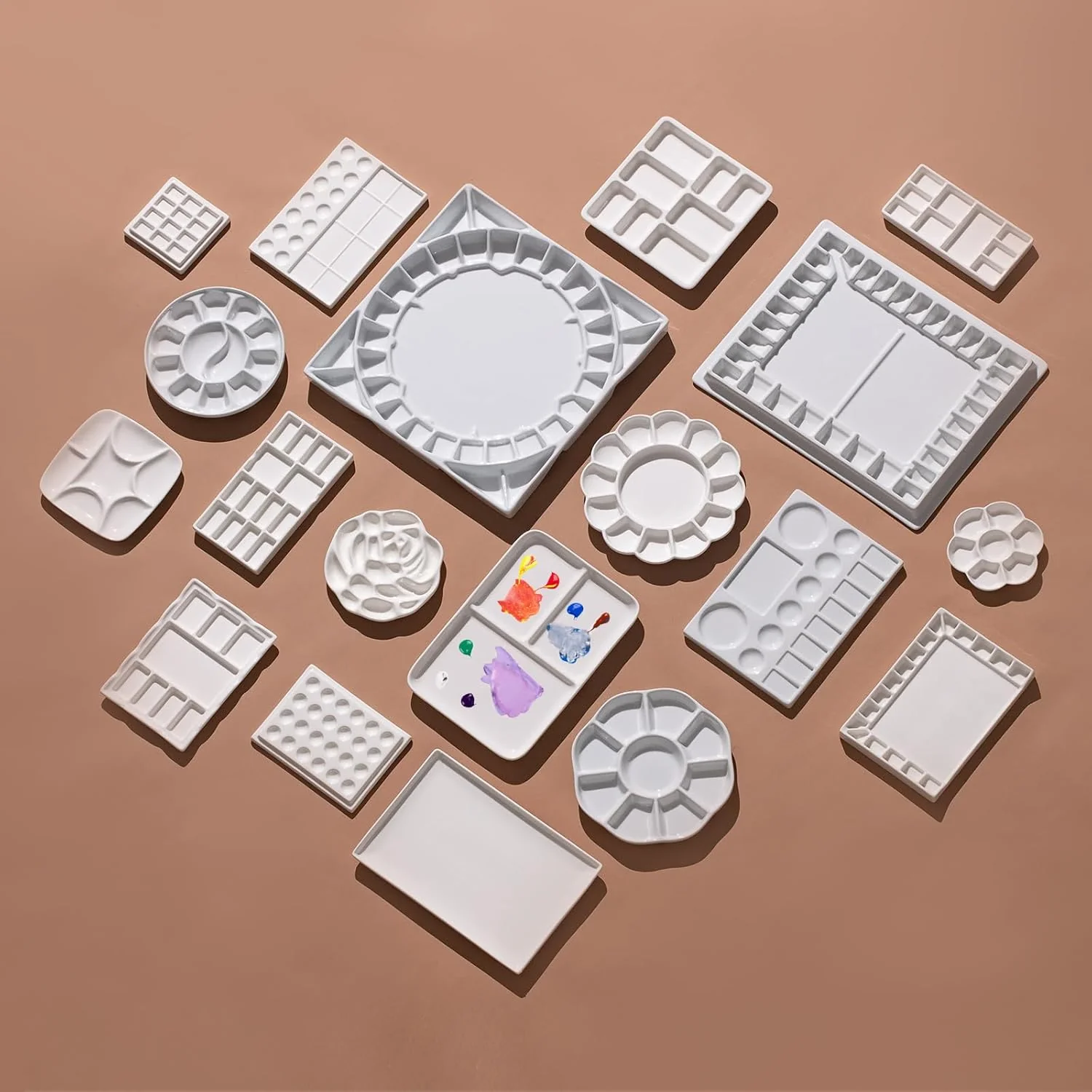 MEEDEN 3-Well Ceramic Palette, 10'' × 7'' - Image 7