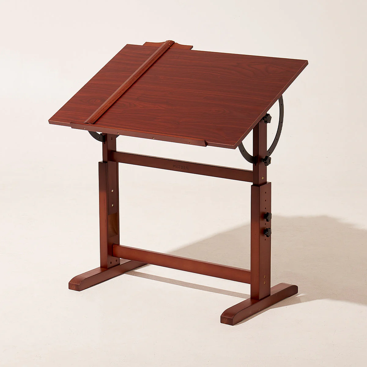 MEEDEN Vintage Adjustable Wooden Drafting Table , Dark Walnut-XSZ-4