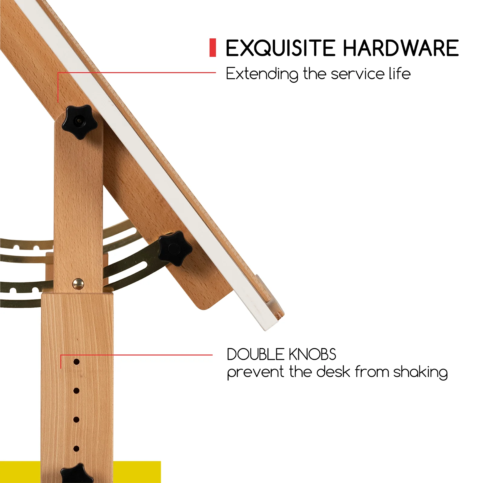 MEEDEN Adjustable Wooden Drafting Table, White-XSZ-5 - Image 14