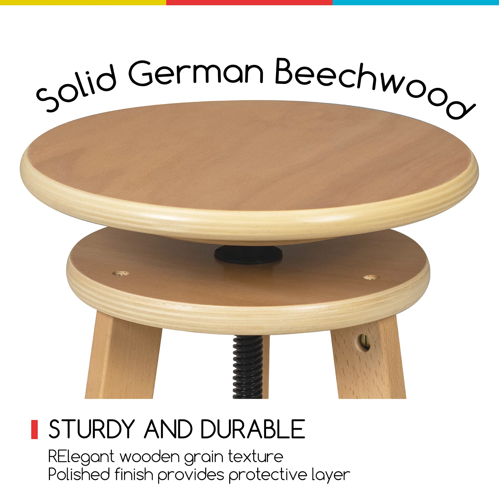 MEEDEN Adjustable Wooden Drafting Table & Stool Set , Natural-XSZ-2 - Image 6